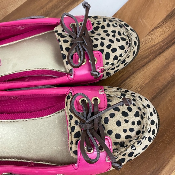Sperry Top-Sider Audrey Leopard Pink Boat Shoe - Picture 4 of 8